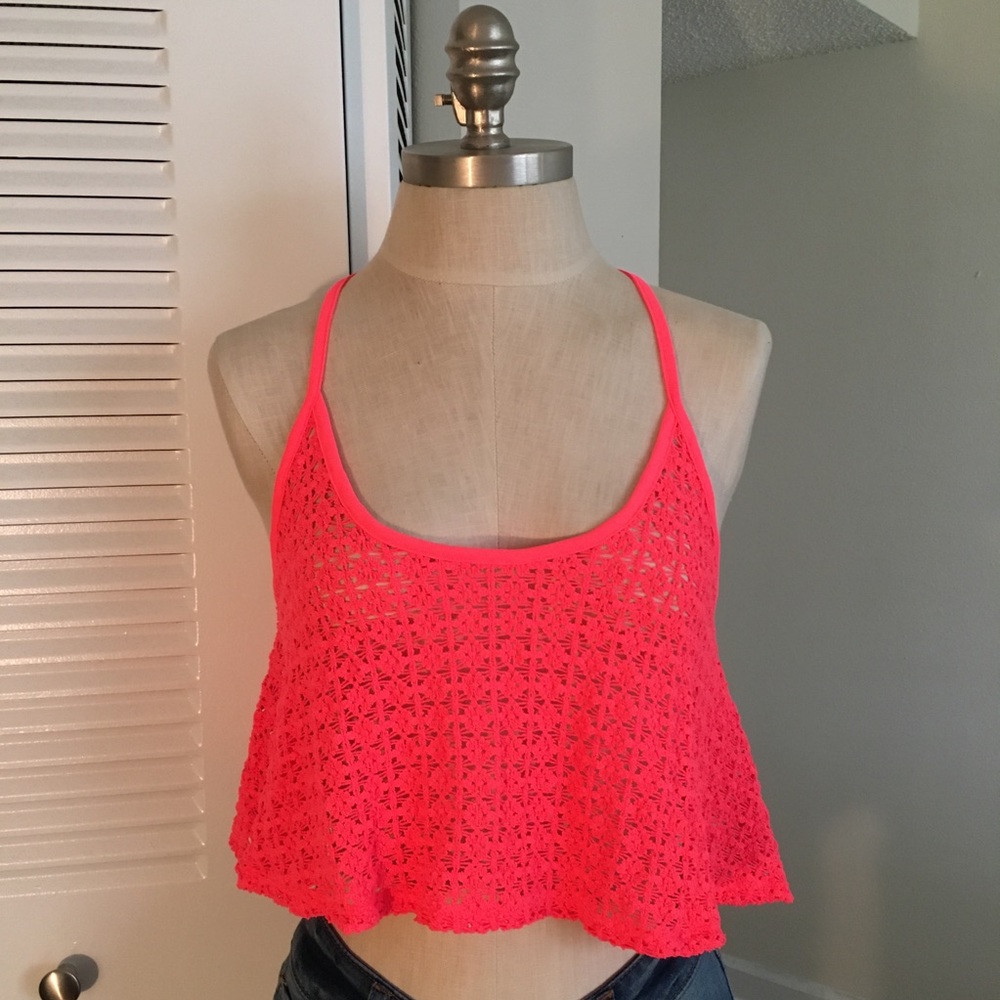 Coral Crotchet Top